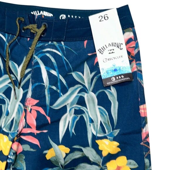 Billabong Big Boys Size 26 Blue Sundays Pro Mid Recycler Board Shorts Swim‎ NWT - Picture 2 of 8